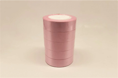 Лента атласная на пенопласте (25мм х 25ярд) Розовый пудровый 79 16806