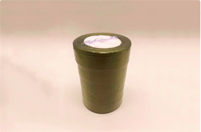 Лента атласная на пенопласте (25мм х 25ярд) Тёмно-салатовый 95 16265