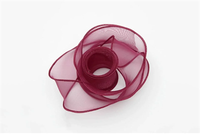 Лента мелкая сетка (4,0см х 10 ярд) Бордовый 17238