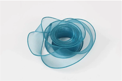 Лента мелкая сетка (4,0см х 10 ярд) Морской 17241