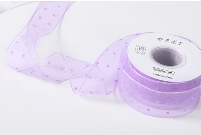 Лента мелкая сетка «Пузырьки» (4,0см х 20ярд) Фиолетовый 17942