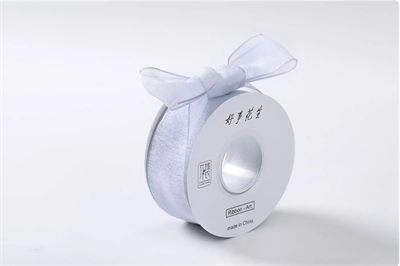 Лента мелкая сетка «Снежный шёлк» (4,0см х 20ярд) Небесный 17936