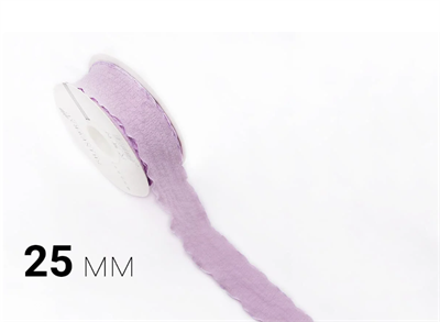 Лента дизайнерская текстильная «Rossi» (2,5см х 10ярд) Сиреневый 18074