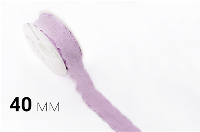 Лента дизайнерская текстильная «Rossi» (4,0см х 10ярд) Сиреневый 18086