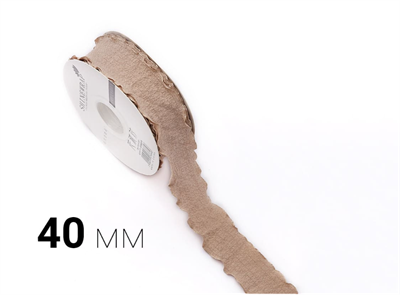 Лента дизайнерская текстильная «Rossi» (4,0см х 10ярд) Хаки 18084