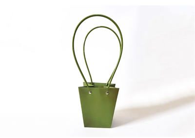 Пакет для цветов крафт форма-1 размер M (12/12 х 8/8 х 12.5см) 10 шт Зелёный, плотность 230 гр 18328