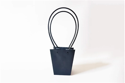 Пакет для цветов крафт форма-1 размер M (12/12 х 8/8 х 12.5см) 10 шт Чёрный, плотность 230 гр 18800