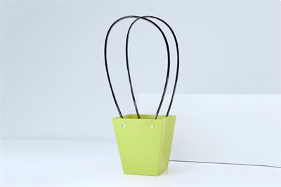 Пакет для цветов крафт форма-1 размер S (9/9 х 6.5/6.5 х 10см) 10 шт Салатовый, плотность 230 гр 18749