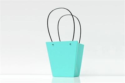 Пакет для цветов крафт форма-1 размер XL (17/17 х 11.5/11.5 х 20см) 10 шт Бирюзовый, плотность 230 гр 17813