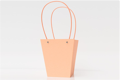 Пакет для цветов крафт форма-1 размер XL (17/17 х 11.5/11.5 х 20см) 10 шт Персиковый, плотность 230 гр 17826