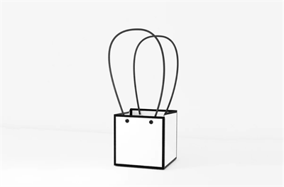 Пакет для цветов крафт форма-2 размер L (13 х 12.5 х 15см) 10 шт Белый, плотность 230 гр 17205