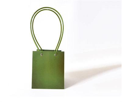 Пакет для цветов крафт форма-2 размер L (13 х 12.5 х 15см) 10 шт Зелёный, плотность 230 гр 18332