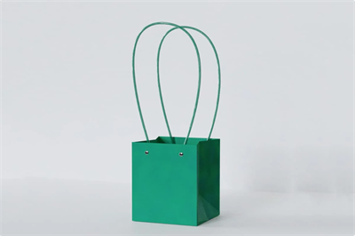 Пакет для цветов крафт форма-2 размер L (13 х 12.5 х 15см) 10 шт Изумрудный, плотность 230 гр 21373