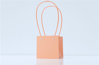 Пакет для цветов крафт форма-2 размер L (13 х 12.5 х 15см) 10 шт Персиковый, плотность 230 гр 17834