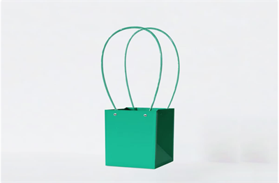 Пакет для цветов крафт форма-2 размер M (11.5 х 10.5 х 13см) 10 шт Изумрудный, плотность 230 гр 21372