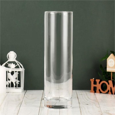 Ваза "Флора" d-7.5см; h=26,5 см (толщина стекла 2,2 мм) прозрачная 166800 166800