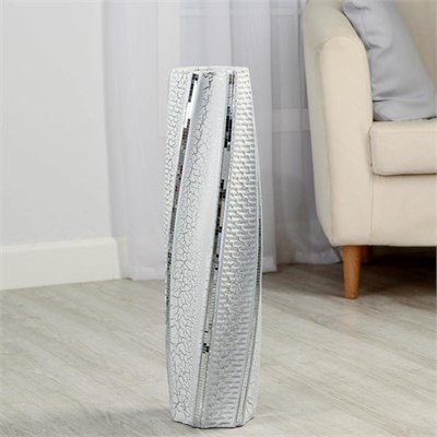 Ваза керамика напольная "Раскаты" 13х60 см, белый 7057449 7057449