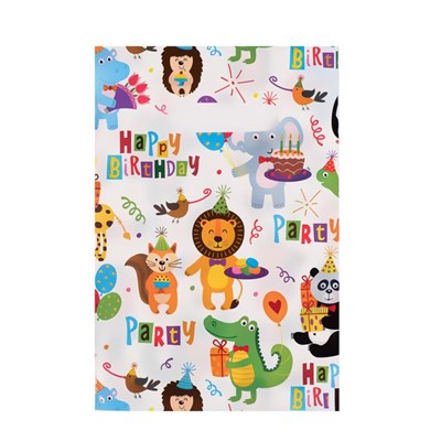 Пакет "Вечеринка зверят", полиэтиленовый с вырубной ручкой, 20х30 см, 30 мкм 7642452 7642452