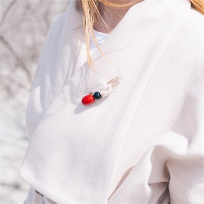 Булавка «Камни», 8 см, цветная в золоте 2521310 2521310