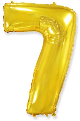 Шар (40''/102 см) Цифра SLIM Золото №7  FM 88041548