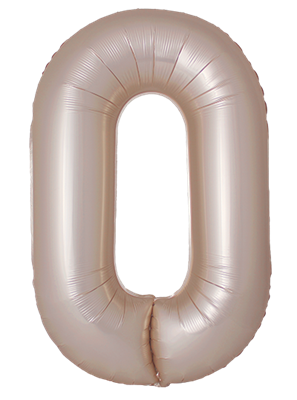 Шар (40''/102 см) Цифра SLIM Золото звездного света №0  FM 88048926