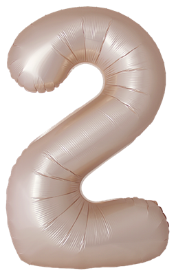 Шар (40''/102 см) Цифра SLIM Золото звездного света №2  FM 88048940