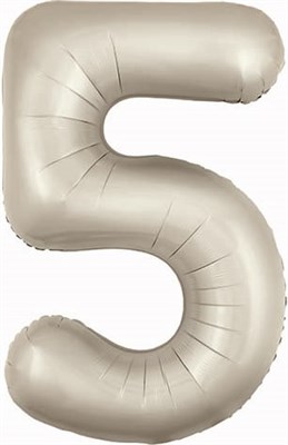 Шар (40''/102 см) Цифра Slim Мистик Сатин №5  Agura 88022808