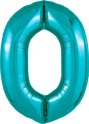 Шар (40''/102 см) Цифра Slim Океан №0  Agura 88019919