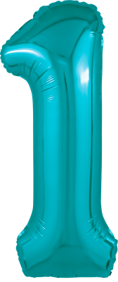 Шар (40''/102 см) Цифра Slim Океан №1  Agura 88019920