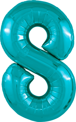 Шар (40''/102 см) Цифра Slim Океан №8  Agura 88019924