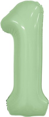 Шар (40''/102 см) Цифра Slim Олива №1  Agura 88031703