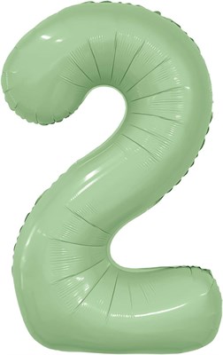 Шар (40''/102 см) Цифра Slim Олива №2  Agura 88031704