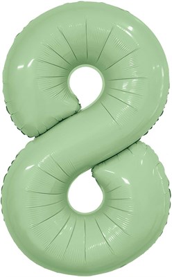 Шар (40''/102 см) Цифра Slim Олива №8  Agura 88031711