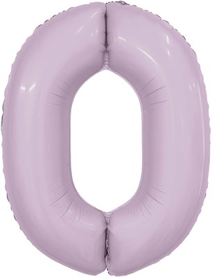 Шар (40''/102 см) Цифра Slim Орхидея №0  Agura 88034085