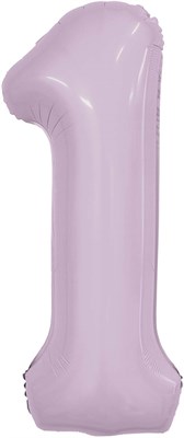 Шар (40''/102 см) Цифра Slim Орхидея №1  Agura 88031713