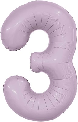 Шар (40''/102 см) Цифра Slim Орхидея №3  Agura 88031715