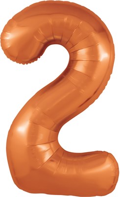 Шар (40''/102 см) Цифра Slim Папайя №2  Agura 88034090