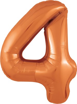 Шар (40''/102 см) Цифра Slim Папайя №4  Agura 88034092