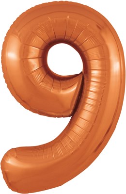 Шар (40''/102 см) Цифра Slim Папайя №9  Agura 88034097