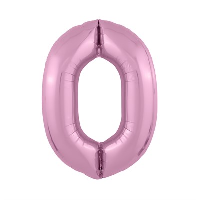 Шар (40''/102 см) Цифра Slim Розовый фламинго №0  Agura 2139783