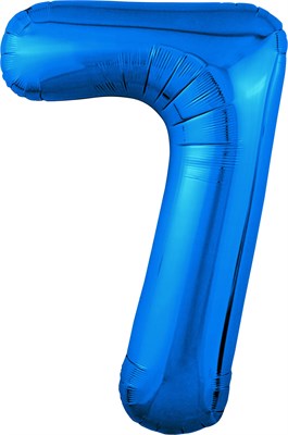 Шар (40''/102 см) Цифра Slim Синий №7  Agura 87994346