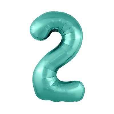 Шар (40''/102 см) Цифра Slim Бискайский зеленый №2  Agura 2139788