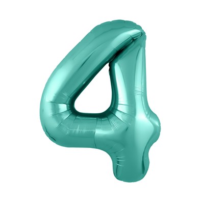 Шар (40''/102 см) Цифра Slim Бискайский зеленый №4  Agura 2139750