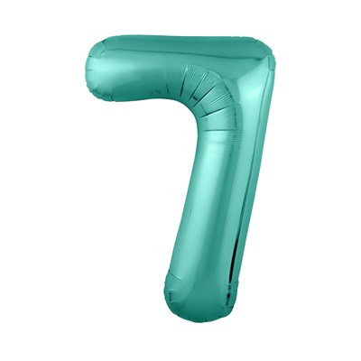 Шар (40''/102 см) Цифра Slim Бискайский зеленый №7  Agura 2139775