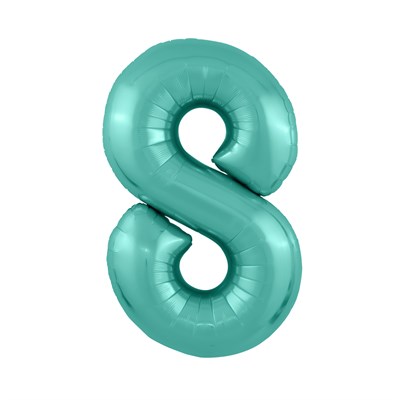 Шар (40''/102 см) Цифра Slim Бискайский зеленый №8  Agura 2139776