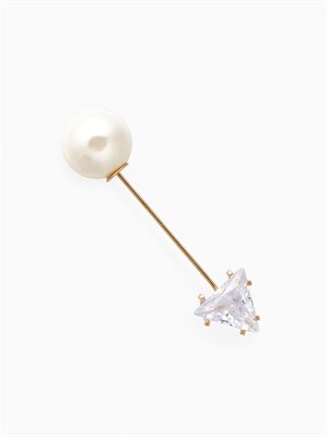 Булавка «Стрела» 5см, цвет белый в золоте   3714524 3714524