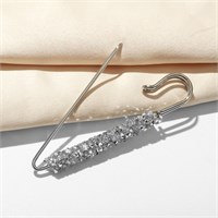 Булавка «Вечеринка» стразы, 7см, цвет серебро   3924791 3924791