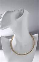 Колье «Лёд», 1 ряд, цвет белый в золоте, 35см  418177 418177