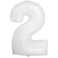 Шар (40''/102 см) Цифра Белый №2 FM 88018168