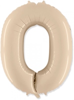 Шар (40''/102 см) Цифра Кремовый №0 FM 88023799